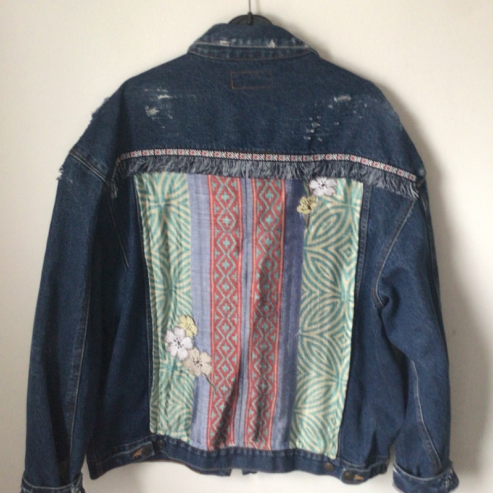 Upcycled Jean jacket - Picture 2 of 6